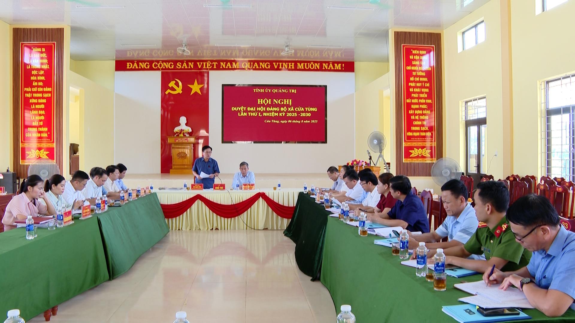Tỉnh ủy Quảng Trị duyệt báo cáo đại hội Đảng bộ xã Cửa Tùng lần thứ I, nhiệm kỳ 2025 - 2030