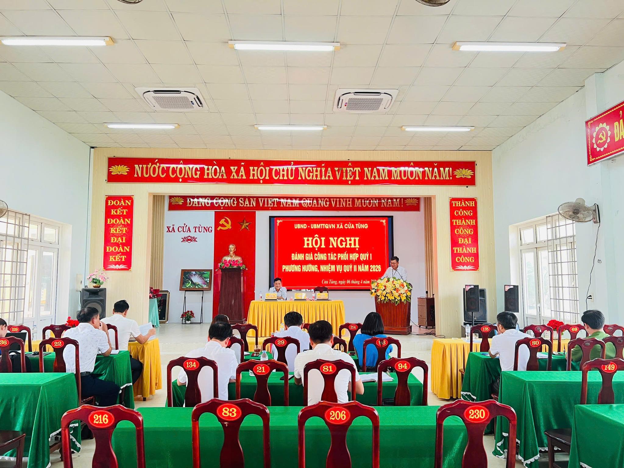 Cửa Tùng: Đánh giá công tác phối hợp giữa UBND và Ủy ban MTTQ Việt Nam, triển khai nhiệm vụ quý II/2026
