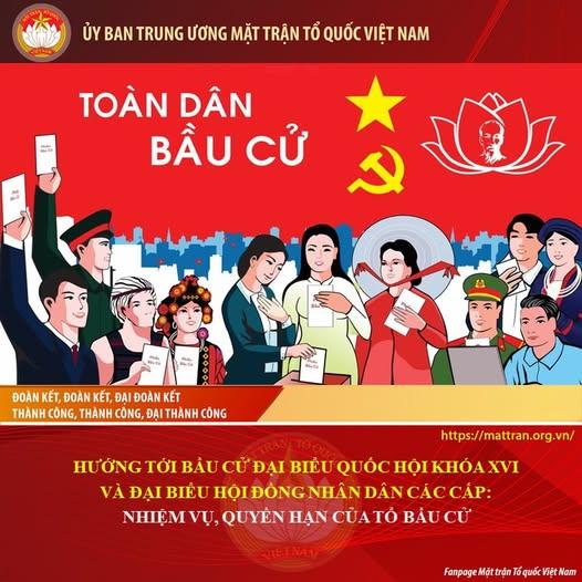 Hướng tới bầu cử đại biểu quốc hội khóa XVI và đại biểu hội đồng nhân dân các cấp; nhiệm vụ, quyền hạn của tổ bầu cử